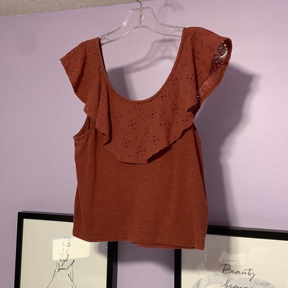 American Eagle Outfitters Top, Size Small, Burnt Orange - Picture 2 of 3